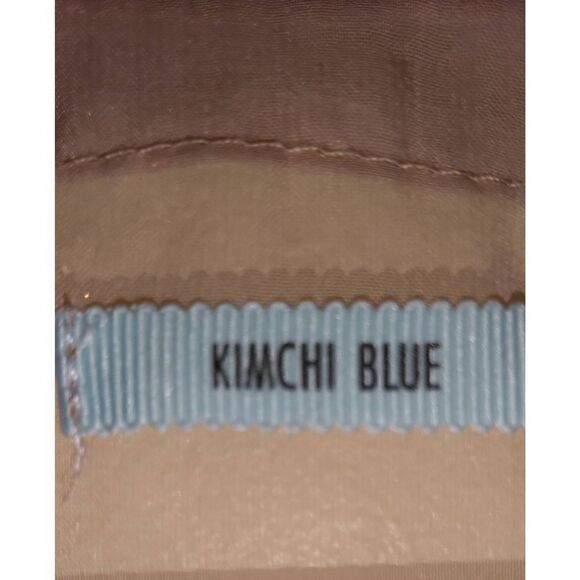 KIMCHI BLUE Free Size Small Ruffle Top Sheer Pale Pink - Picture 3 of 6